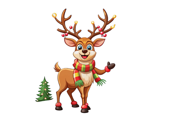 3D Deer Raindeer Flat PNG: Your Next Favorite Design Asset