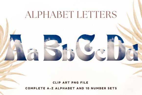 Blue Sky Alphabet Letters Sublimation: A Fresh Canvas for Creators
