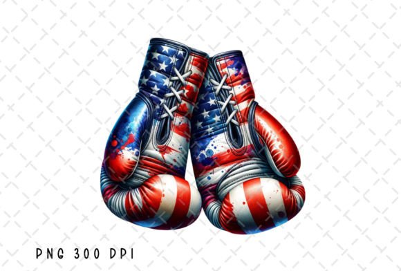 Boxing Gloves USA Flag Boxer 4th of July Design