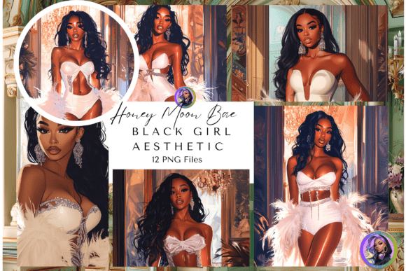 Celebrate Black Love: Honeymoon Bae's Clipart Bundle for Designers