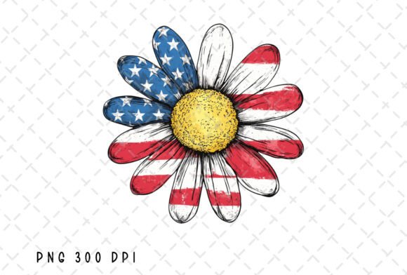 Celebrate with Style: The American Flag Daisy Flower 4th of July