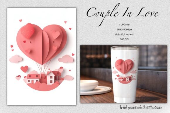 Designing with Heart: The Whimsical Houses in Love Graphic