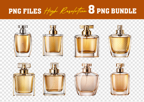 Elevate Your Brand with 3D PNG Luxury Perfume Bottle Assets