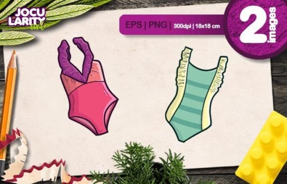 Fashionable Woman Swimsuit Cartoon: A Versatile Design Asset