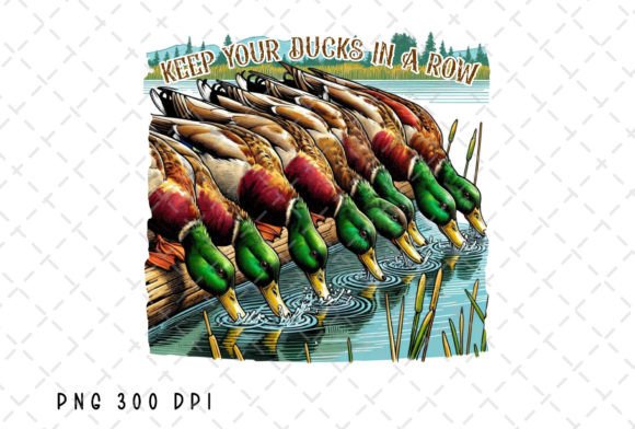Keep Your Ducks in a Row: A Mallard Hunting Sublimation PNG for Creative Projects