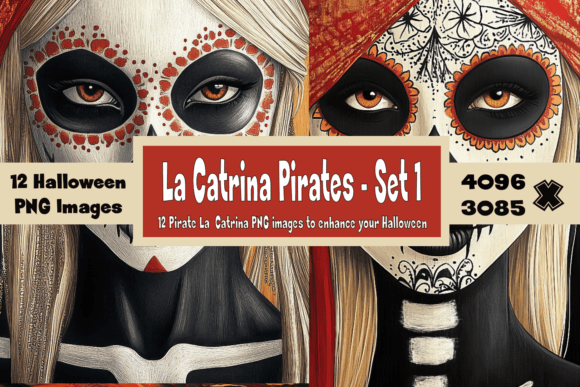 La Catrina Pirates - Set01: Bold Art for Edgy Branding
