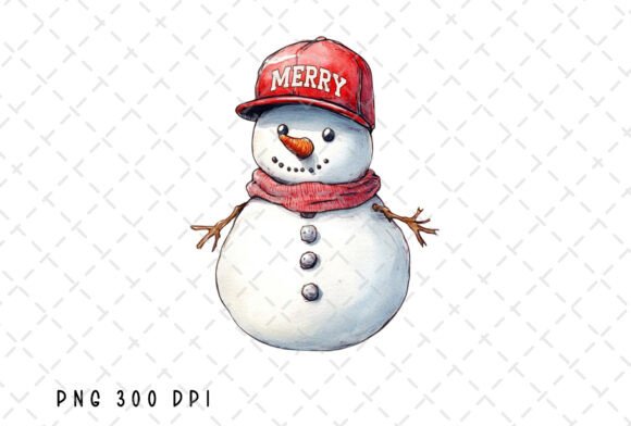 Snowman Merry Christmas Baseball Cap: A Playful Design Asset