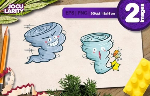 The Whimsical Power of a Cute Tornado Cartoon Character