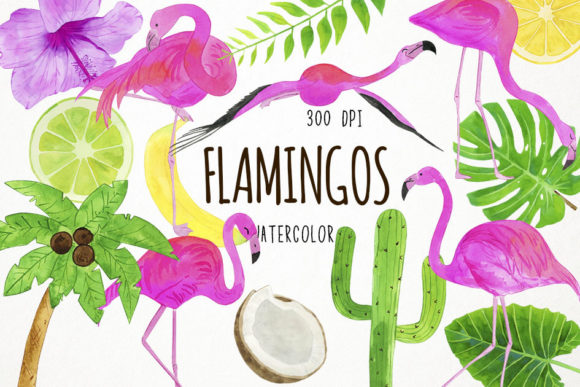 Watercolor Flamingos Clipart: A Creative Asset for Modern Design